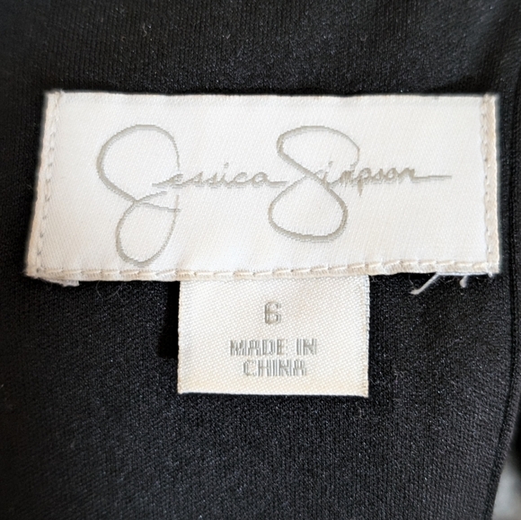 NWoT Jessica Simpson Bow Back Black & White Fit & Flare Dress Size 6 - Picture 5 of 8